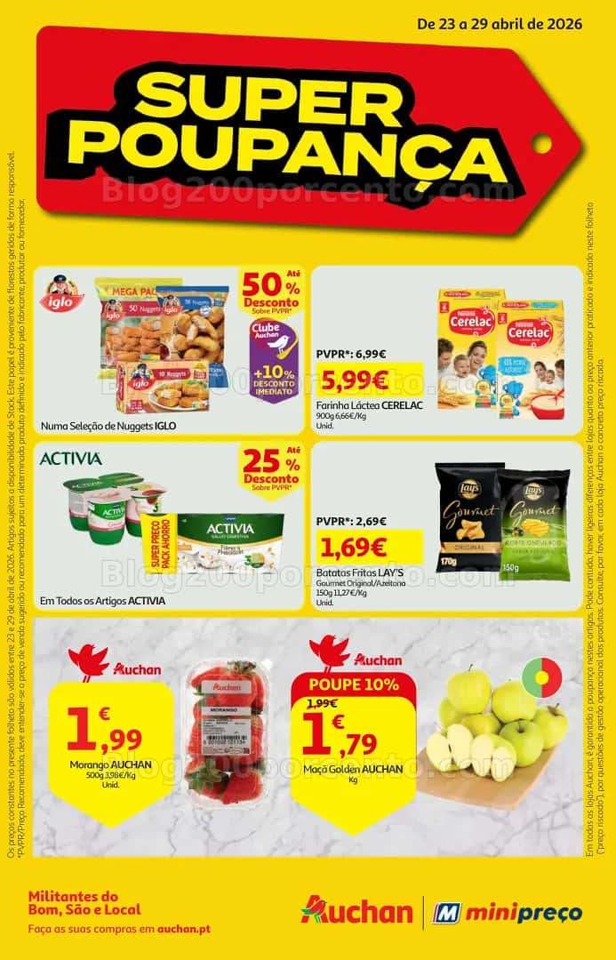 Antevisão Folheto MINIPREÇO - AUCHAN Promoções de 23 a 29 abril